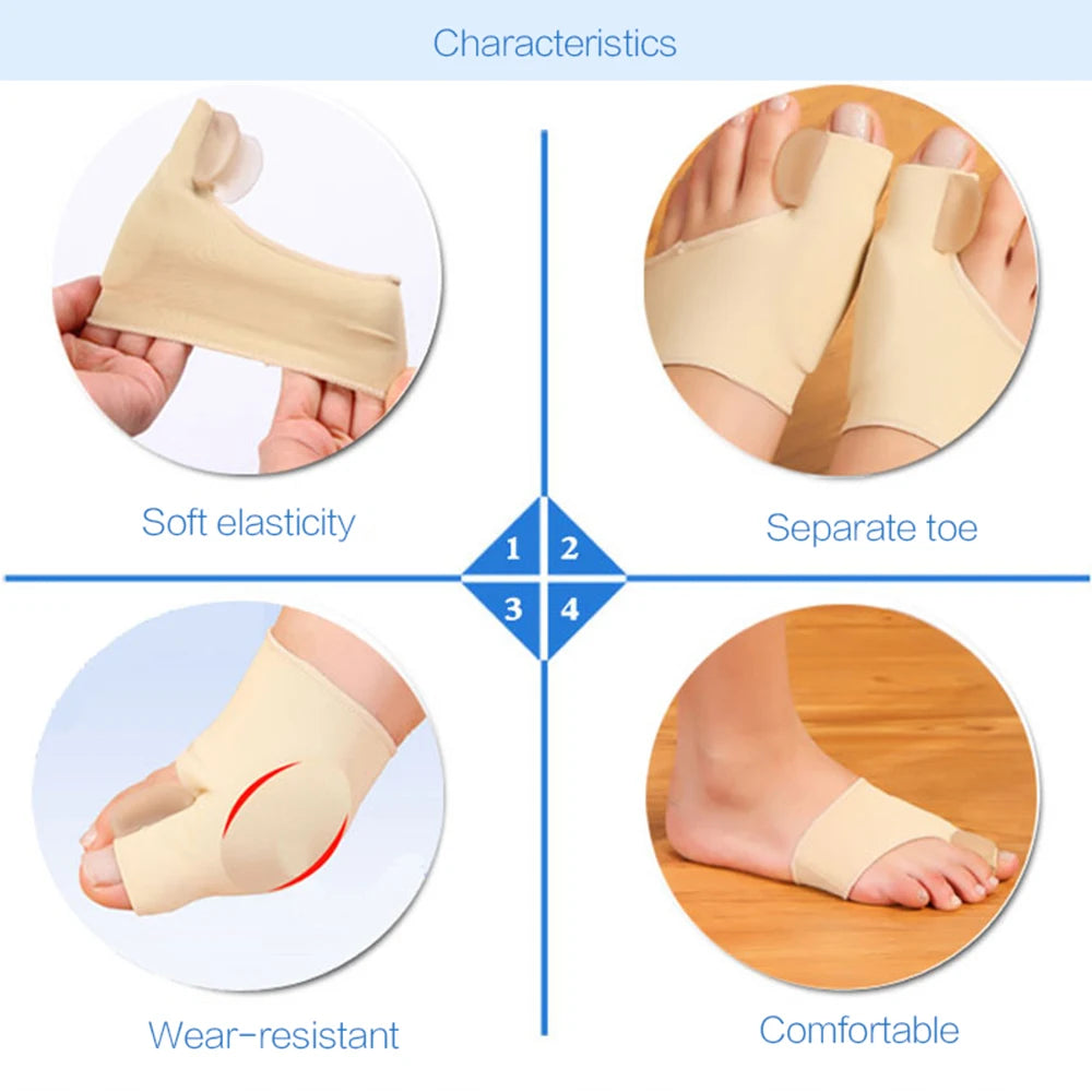 Toe Separator & Bunion Corrector Pedicure Sock